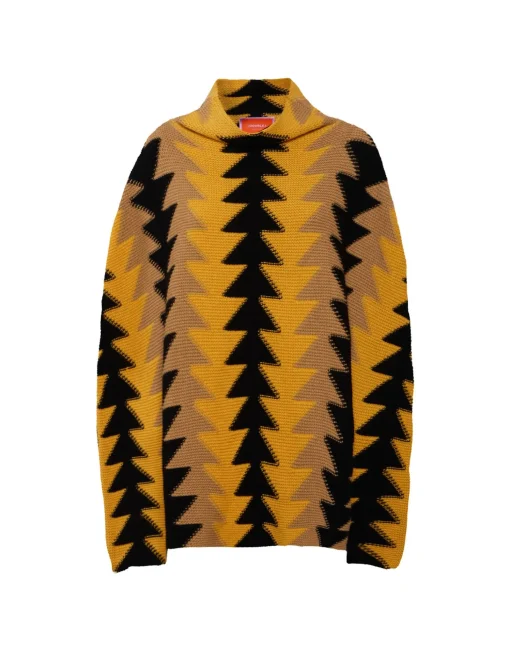 Trine CapeYellow in Wool Intarsia