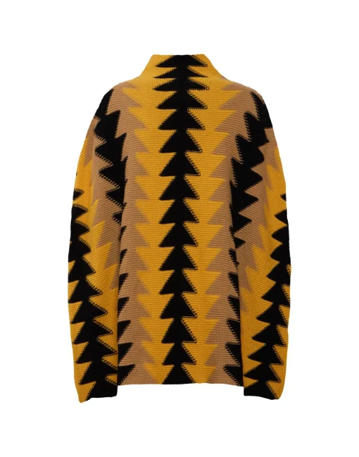 Trine CapeYellow in Wool Intarsia