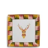 Trinket Tray (20X20)Deer in Porcelain