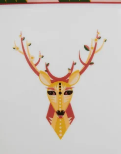 Trinket Tray (20X20)Deer in Porcelain