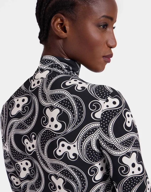 TurtleneckAperol Black & White in Skinny Jersey
