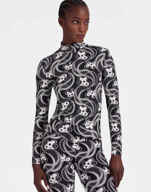 TurtleneckAperol Black & White in Skinny Jersey