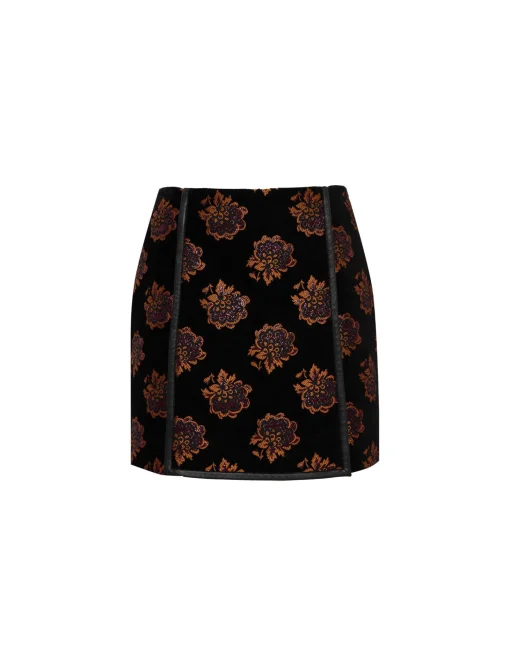 Twiggy SkirtRosette Black in Jacquard