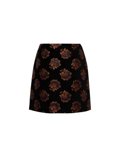 Twiggy SkirtRosette Black in Jacquard