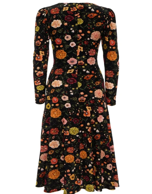 Vaudeville DressBotticelli Black in Velvet Stretch