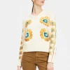 V-Neck Boy SweaterDaisychain Placée Off White in Wool Cashmere