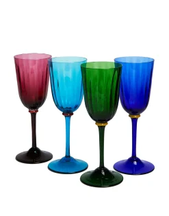 Wine Glass Set of 4Rainbow in Murano Glass